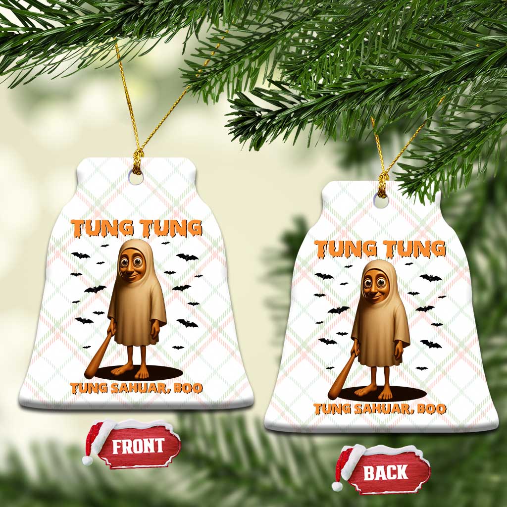 Funny Italian Brainrot Halloween Ceramic Ornament Tung Tung Tung Sahur Meme - Wonder Print Shop