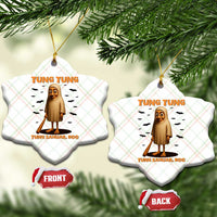 Funny Italian Brainrot Halloween Ceramic Ornament Tung Tung Tung Sahur Meme - Wonder Print Shop