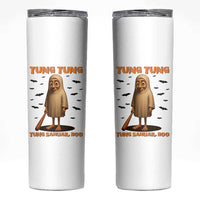 Funny Italian Brainrot Halloween Skinny Tumbler Tung Tung Tung Sahur Meme - Wonder Print Shop