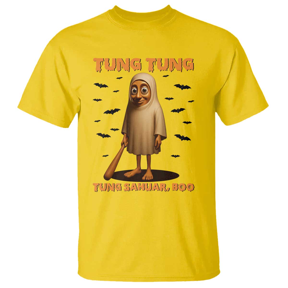 Funny Italian Brainrot Halloween T Shirt Tung Tung Tung Sahur Meme - Wonder Print Shop