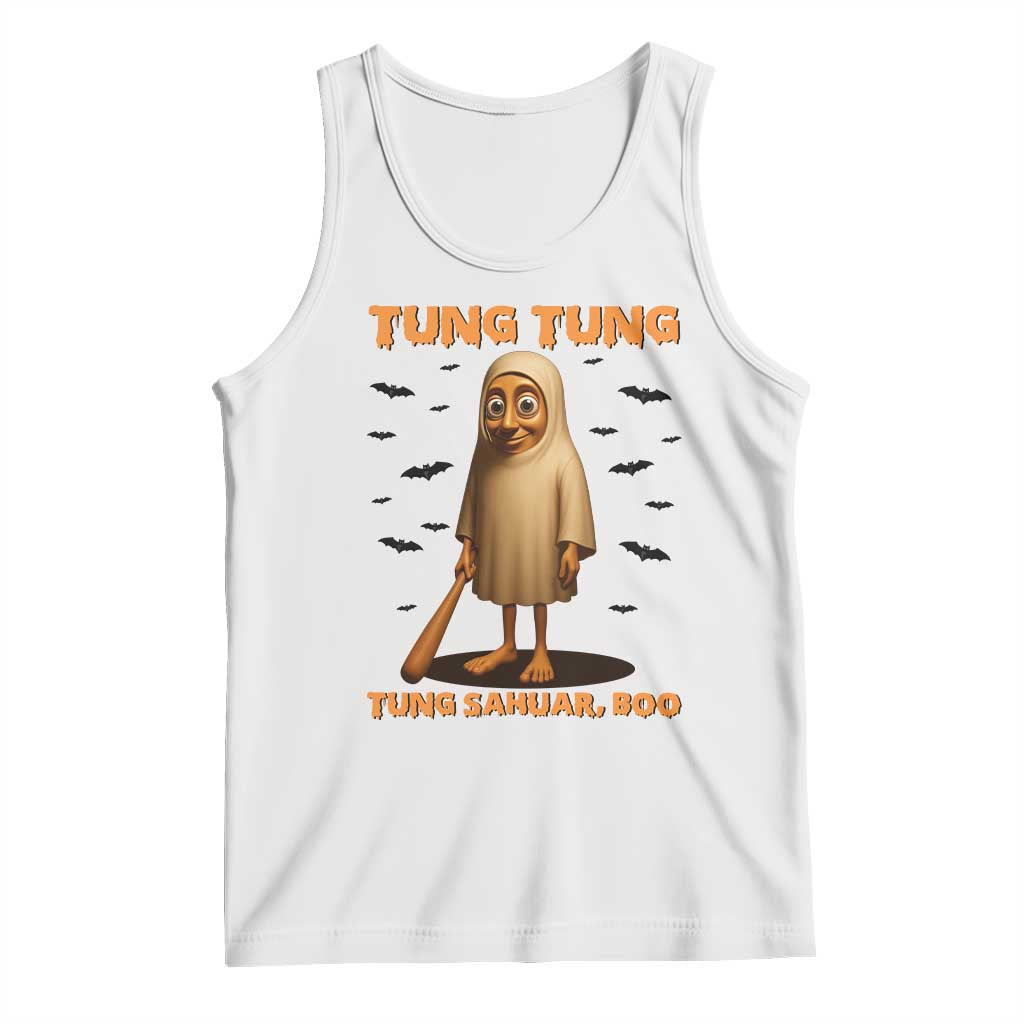 Funny Italian Brainrot Halloween Tank Top Tung Tung Tung Sahur Meme - Wonder Print Shop