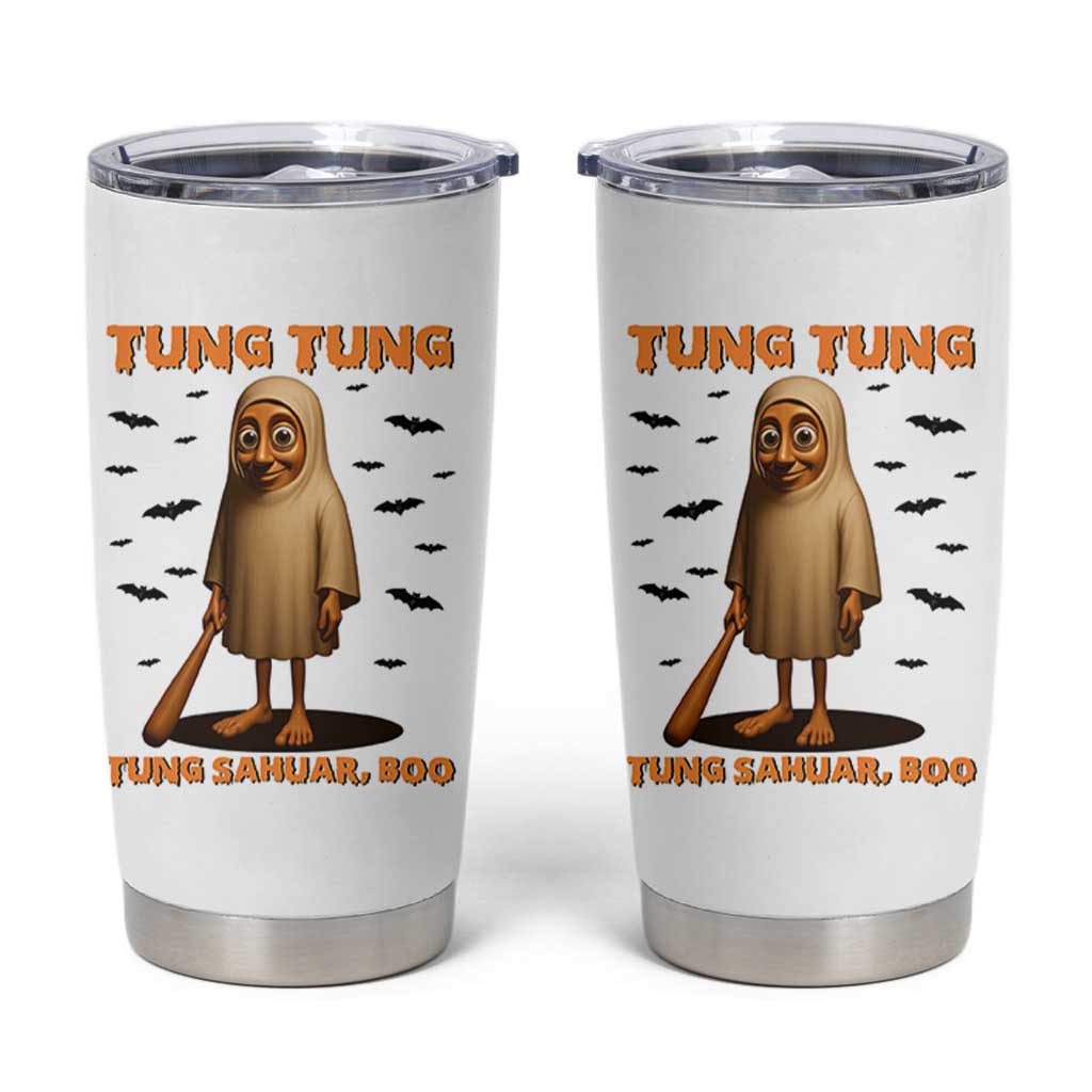 Funny Italian Brainrot Halloween Tumbler Cup Tung Tung Tung Sahur Meme - Wonder Print Shop