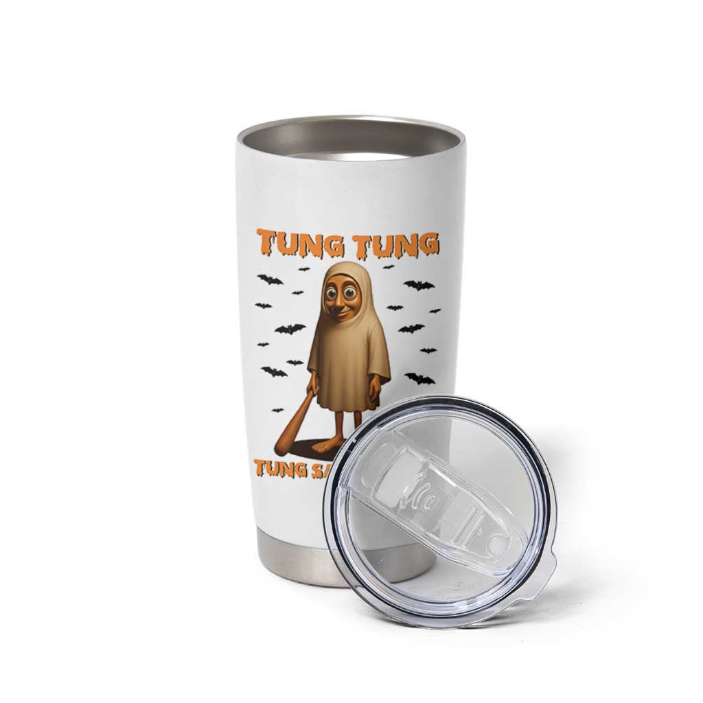 Funny Italian Brainrot Halloween Tumbler Cup Tung Tung Tung Sahur Meme - Wonder Print Shop