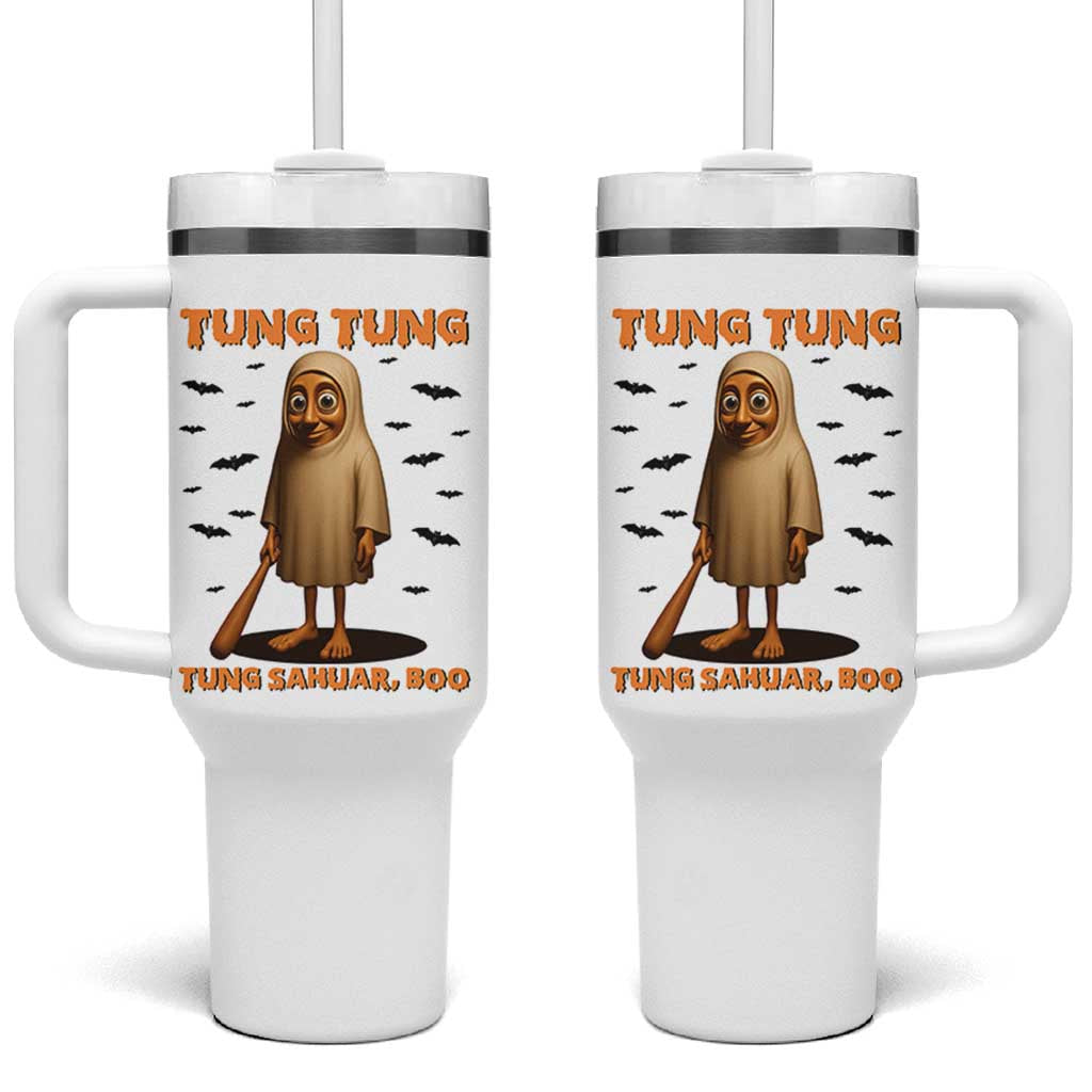 Funny Italian Brainrot Halloween Tumbler With Handle Tung Tung Tung Sahur Meme - Wonder Print Shop