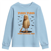 Funny Italian Brainrot Halloween Youth Sweatshirt Tung Tung Tung Sahur Meme - Wonder Print Shop