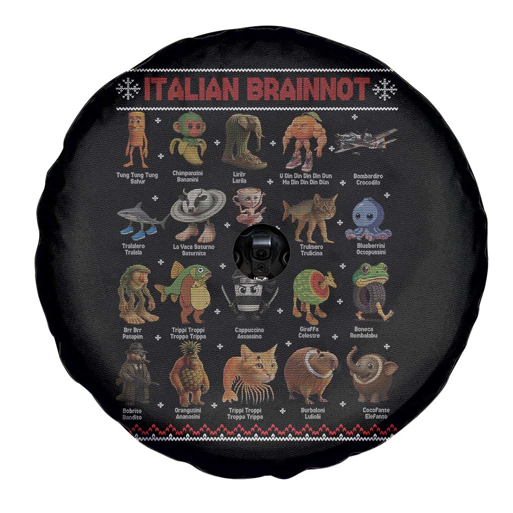 Italian Brainrot Christmas Spare Tire Cover Funny Brain Rot Gen-Z Meme - Wonder Print Shop