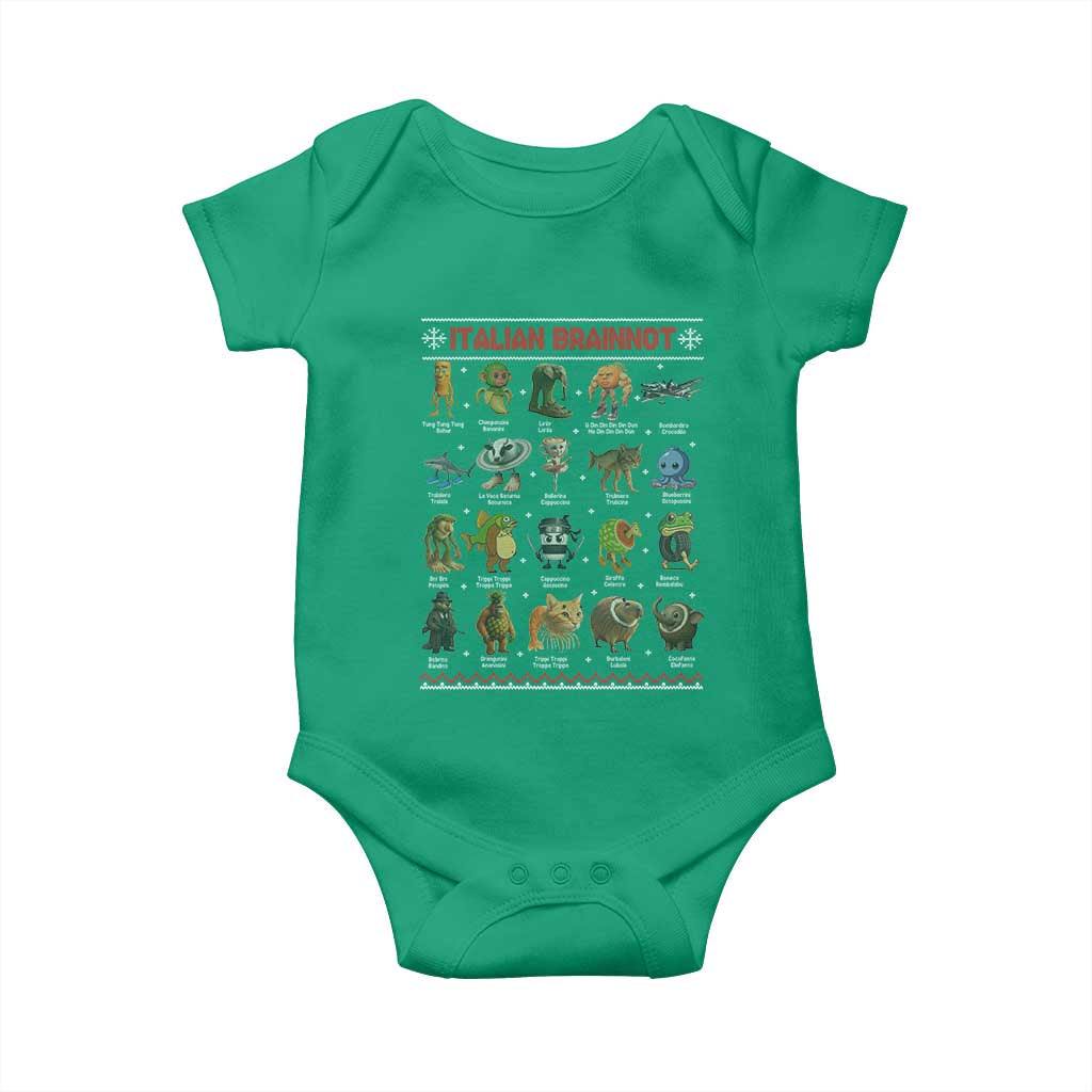 Italian Brainrot Christmas Baby Onesie Funny Brain Rot Gen-Z Meme - Wonder Print Shop