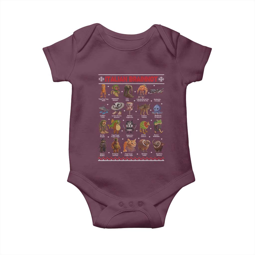 Italian Brainrot Christmas Baby Onesie Funny Brain Rot Gen-Z Meme - Wonder Print Shop