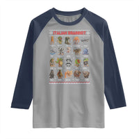 Italian Brainrot Christmas Raglan Shirt Funny Brain Rot Gen-Z Meme - Wonder Print Shop