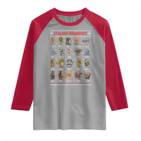 Italian Brainrot Christmas Raglan Shirt Funny Brain Rot Gen-Z Meme - Wonder Print Shop