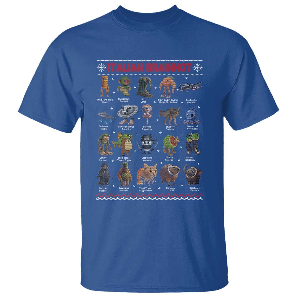 Italian Brainrot Christmas T Shirt Funny Brain Rot Gen-Z Meme - Wonder Print Shop