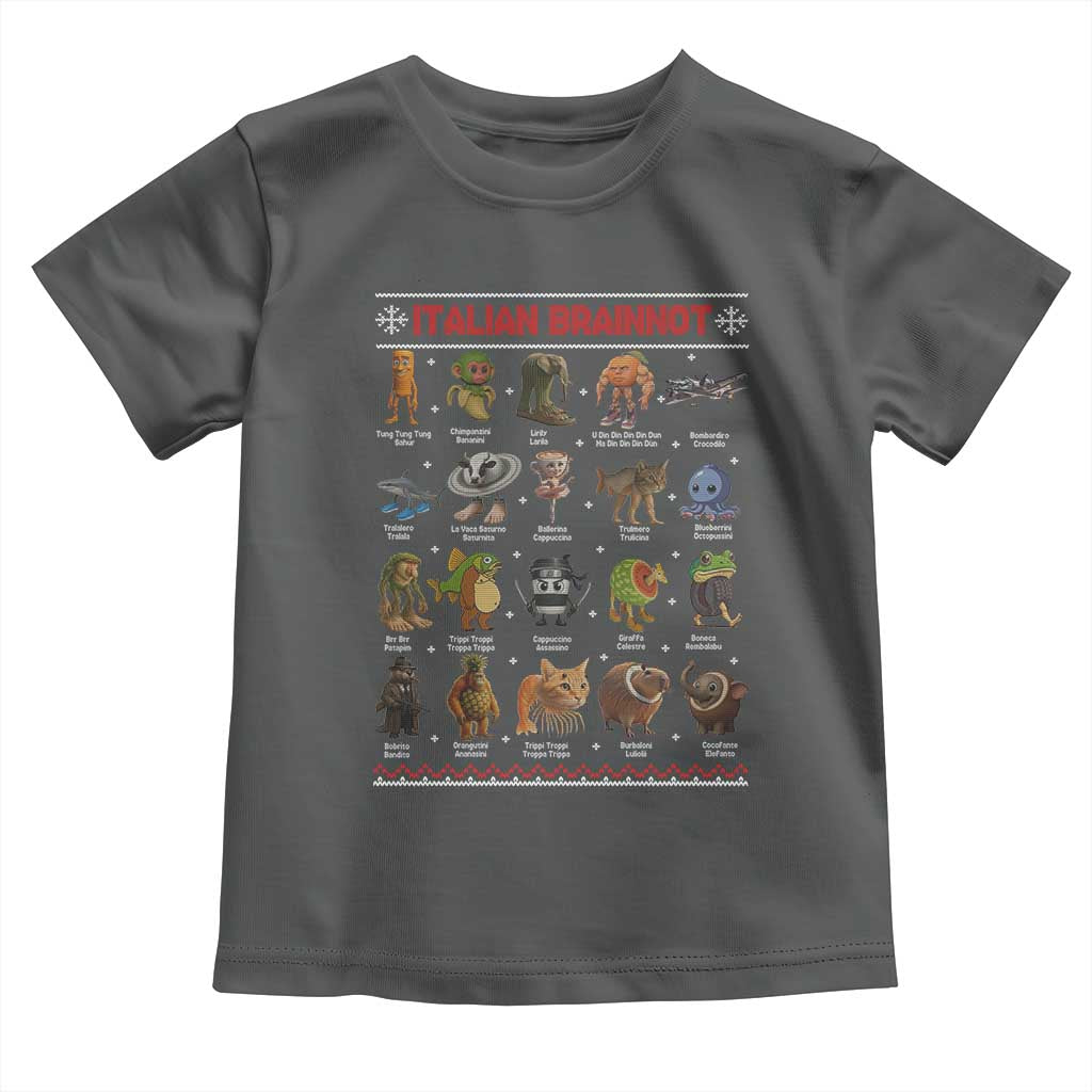 Italian Brainrot Christmas Toddler T Shirt Funny Brain Rot Gen-Z Meme - Wonder Print Shop