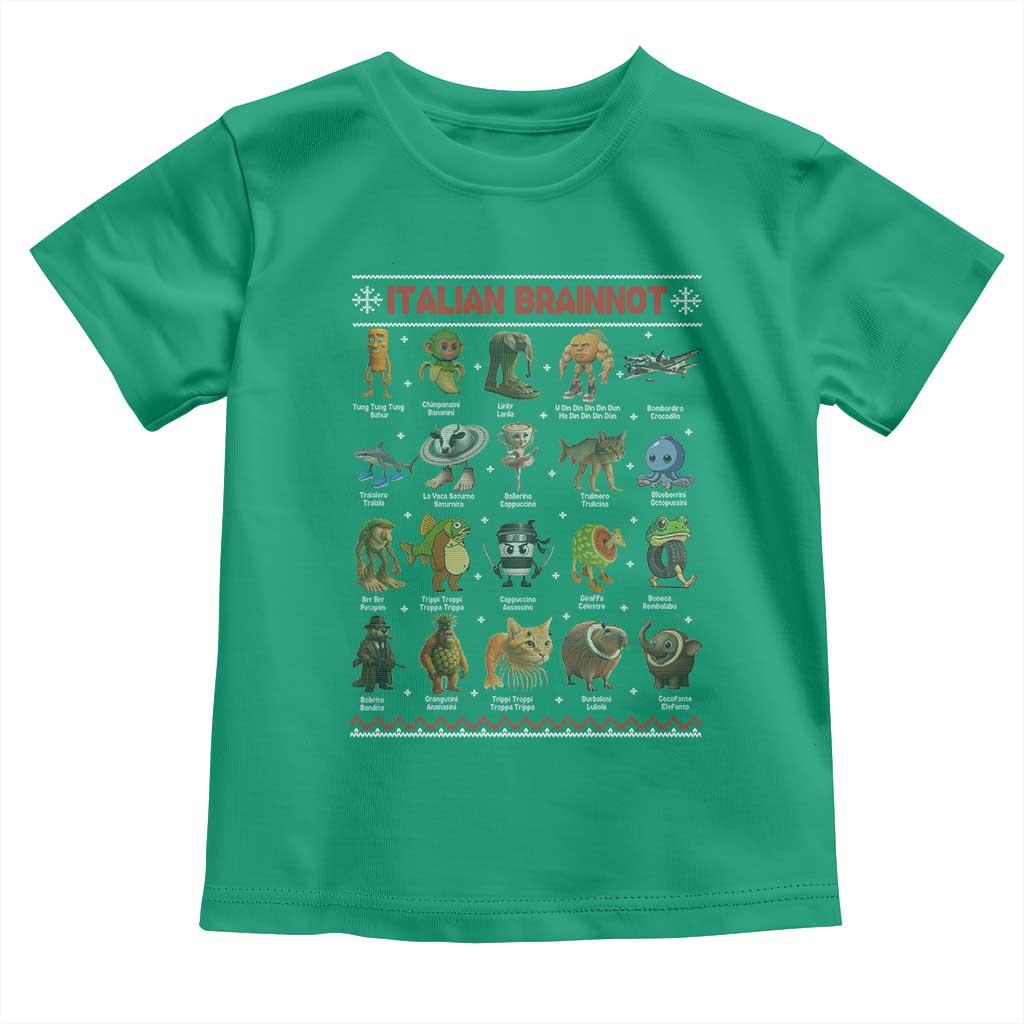 Italian Brainrot Christmas Toddler T Shirt Funny Brain Rot Gen-Z Meme - Wonder Print Shop