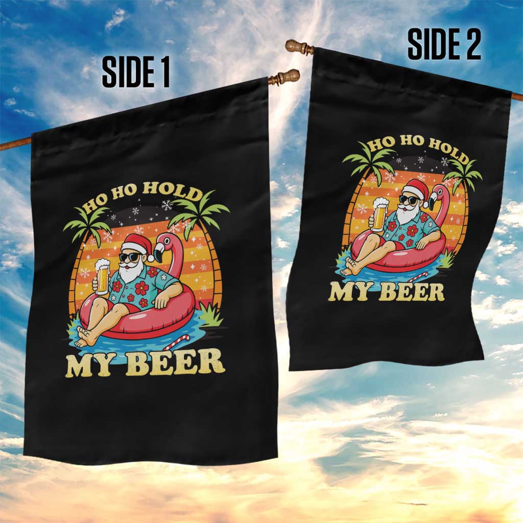Santa Beer Christmas Garden Flag Ho Ho Ho My Beer - Wonder Print Shop