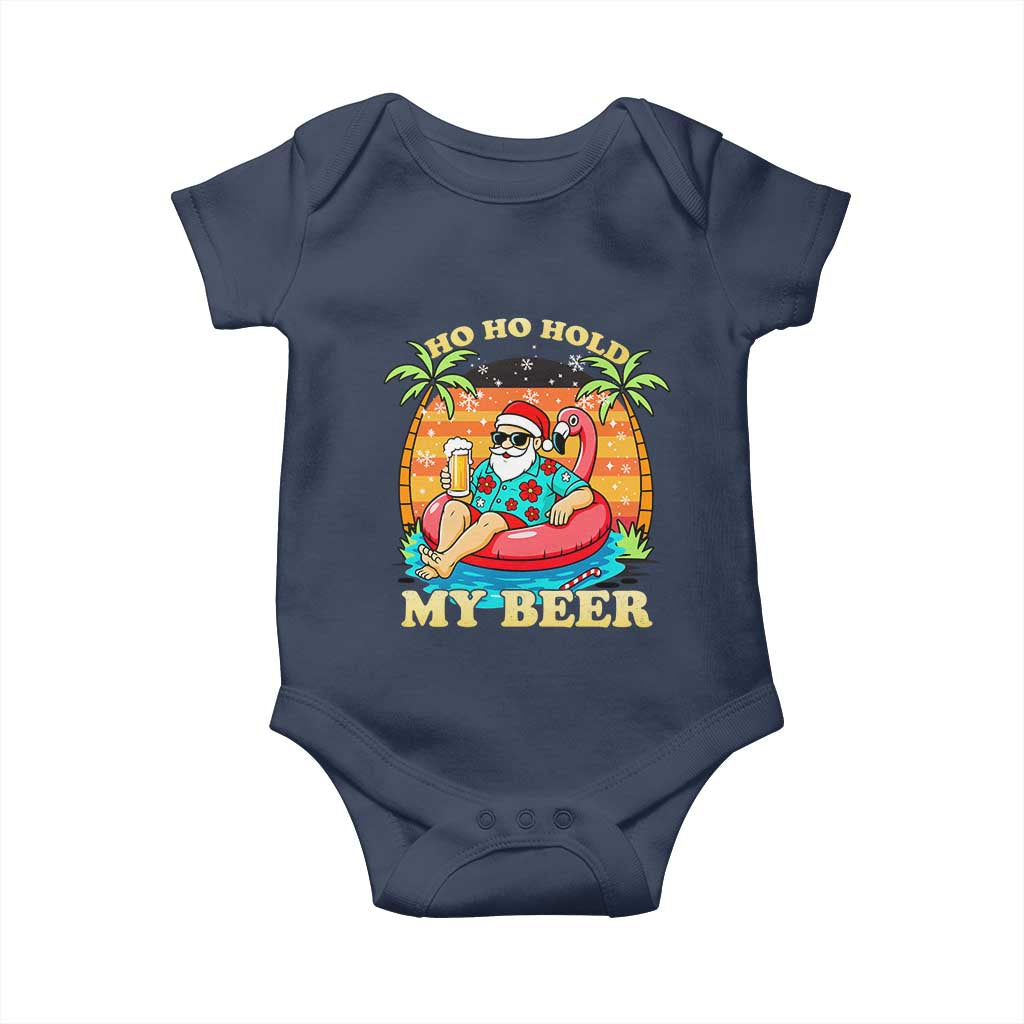 Santa Beer Christmas Baby Onesie Ho Ho Ho My Beer - Wonder Print Shop