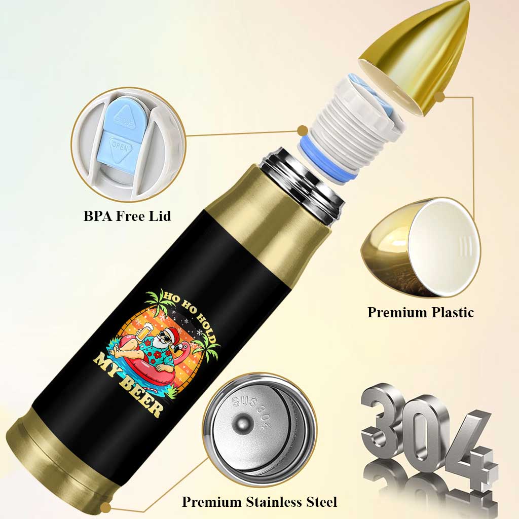 Santa Beer Christmas Bullet Tumbler Ho Ho Ho My Beer