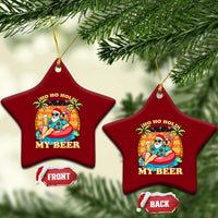 Santa Beer Xmas Ceramic Ornament Ho Ho Ho My Beer - Wonder Print Shop