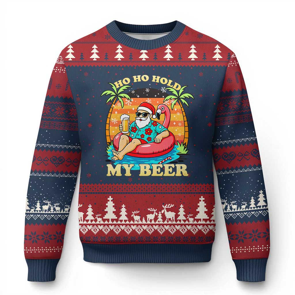 Santa Beer Xmas Ugly Christmas Sweater Ho Ho Ho My Beer - Wonder Print Shop