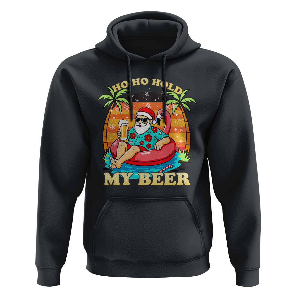 Santa Beer Christmas Hoodie Ho Ho Ho My Beer - Wonder Print Shop