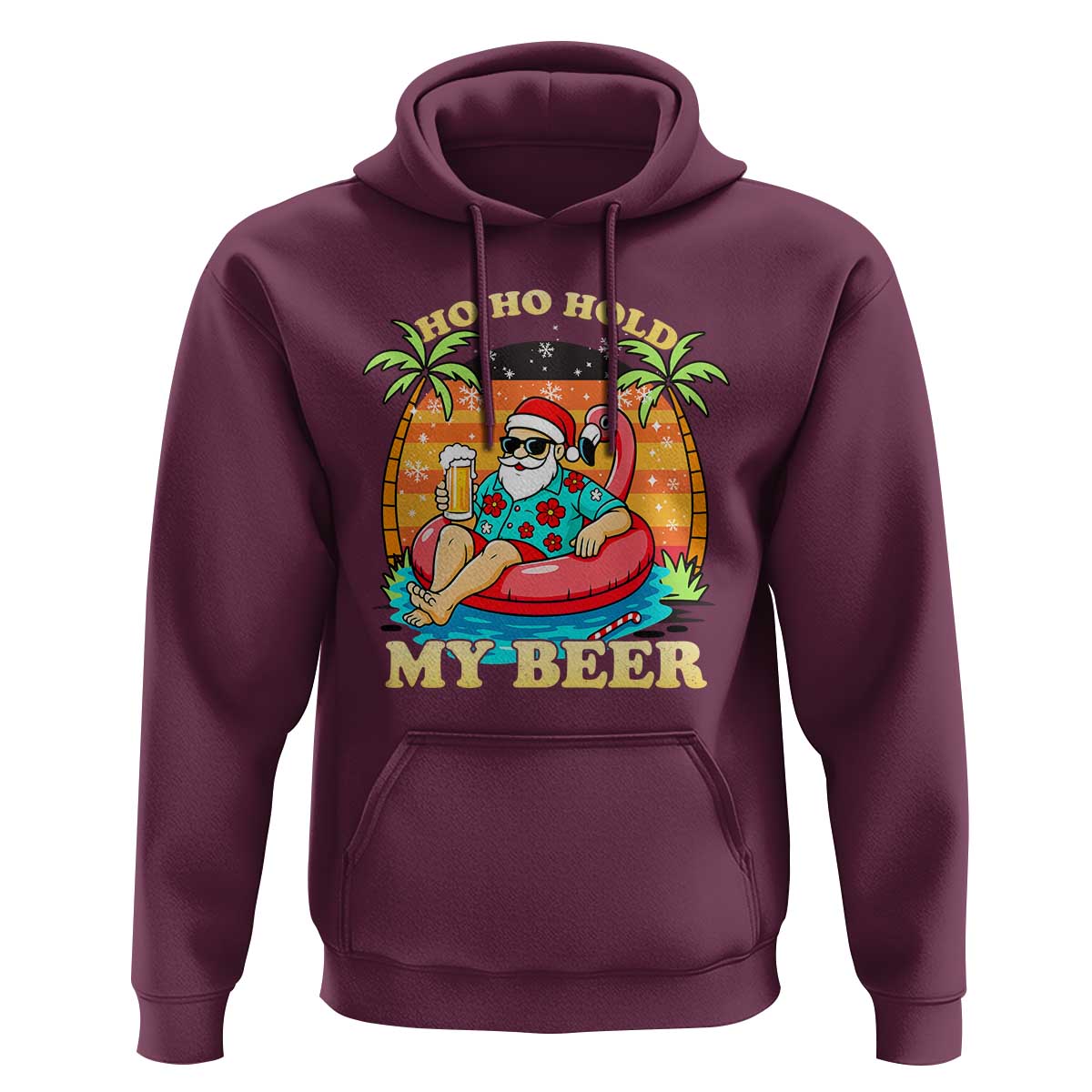 Santa Beer Christmas Hoodie Ho Ho Ho My Beer - Wonder Print Shop