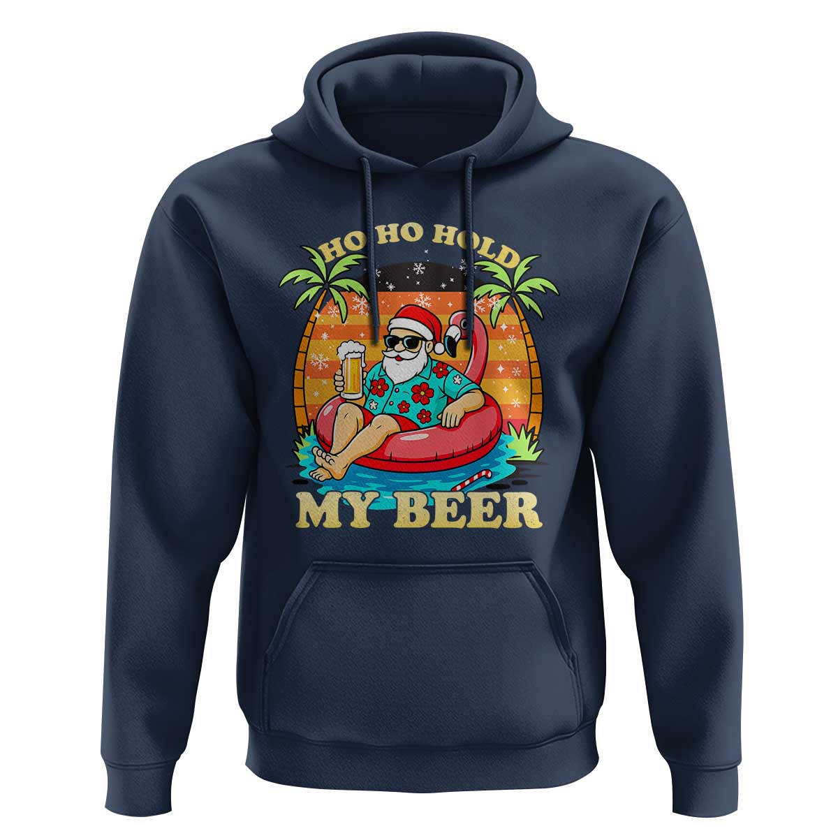 Santa Beer Christmas Hoodie Ho Ho Ho My Beer - Wonder Print Shop