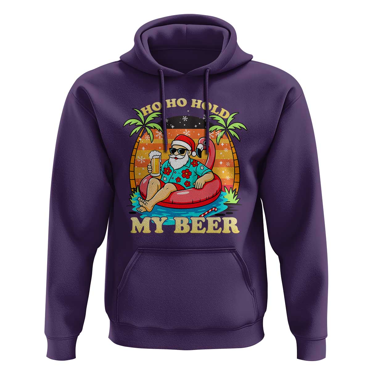 Santa Beer Christmas Hoodie Ho Ho Ho My Beer - Wonder Print Shop