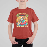 Santa Beer Christmas T Shirt For Kid Ho Ho Ho My Beer - Wonder Print Shop