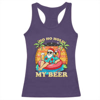 Santa Beer Christmas Racerback Tank Top Ho Ho Ho My Beer - Wonder Print Shop