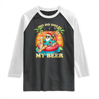 Santa Beer Christmas Raglan Shirt Ho Ho Ho My Beer - Wonder Print Shop