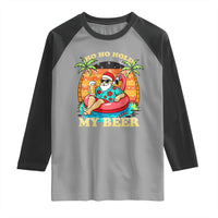 Santa Beer Christmas Raglan Shirt Ho Ho Ho My Beer - Wonder Print Shop