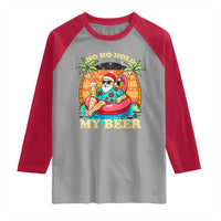 Santa Beer Christmas Raglan Shirt Ho Ho Ho My Beer - Wonder Print Shop