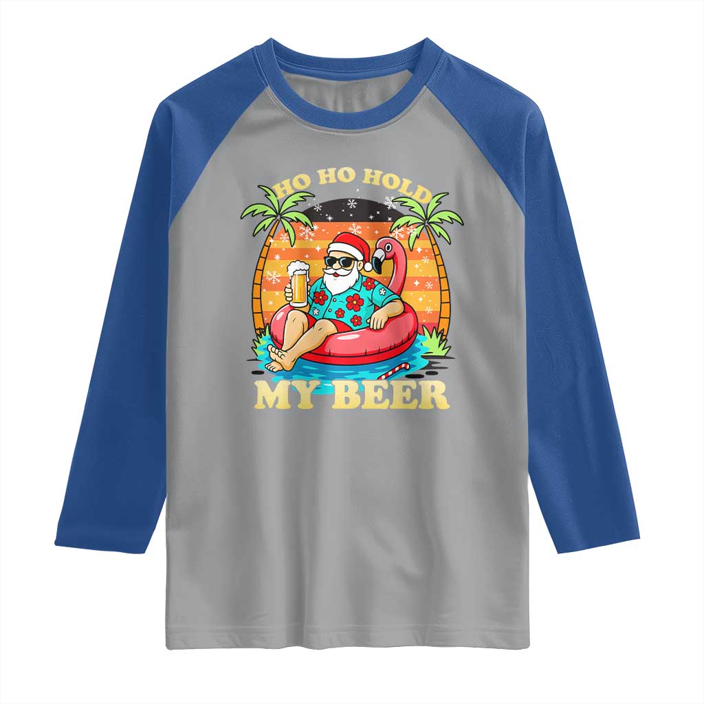Santa Beer Christmas Raglan Shirt Ho Ho Ho My Beer - Wonder Print Shop