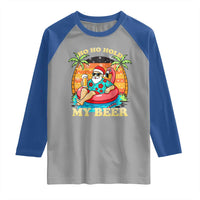 Santa Beer Christmas Raglan Shirt Ho Ho Ho My Beer - Wonder Print Shop