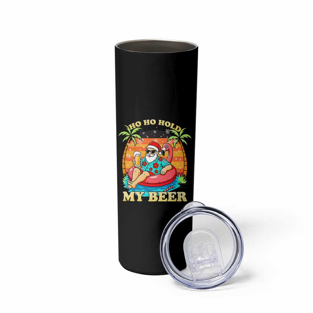 Santa Beer Christmas Skinny Tumbler Ho Ho Ho My Beer