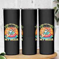 Santa Beer Christmas Skinny Tumbler Ho Ho Ho My Beer
