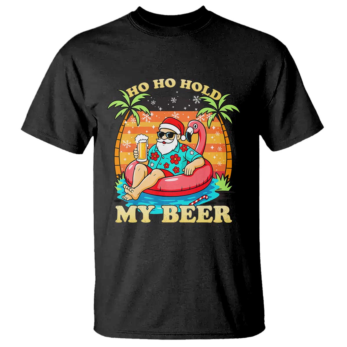 Santa Beer Christmas T Shirt Ho Ho Ho My Beer - Wonder Print Shop