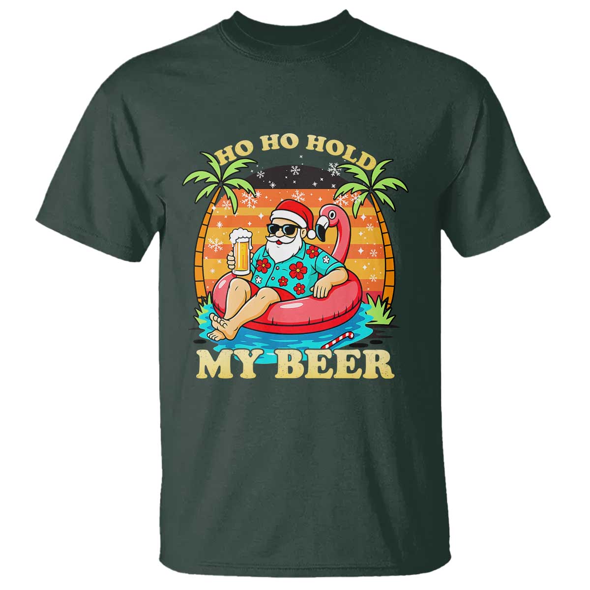 Santa Beer Christmas T Shirt Ho Ho Ho My Beer - Wonder Print Shop