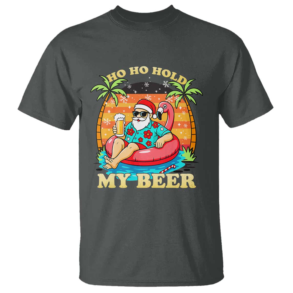 Santa Beer Christmas T Shirt Ho Ho Ho My Beer - Wonder Print Shop