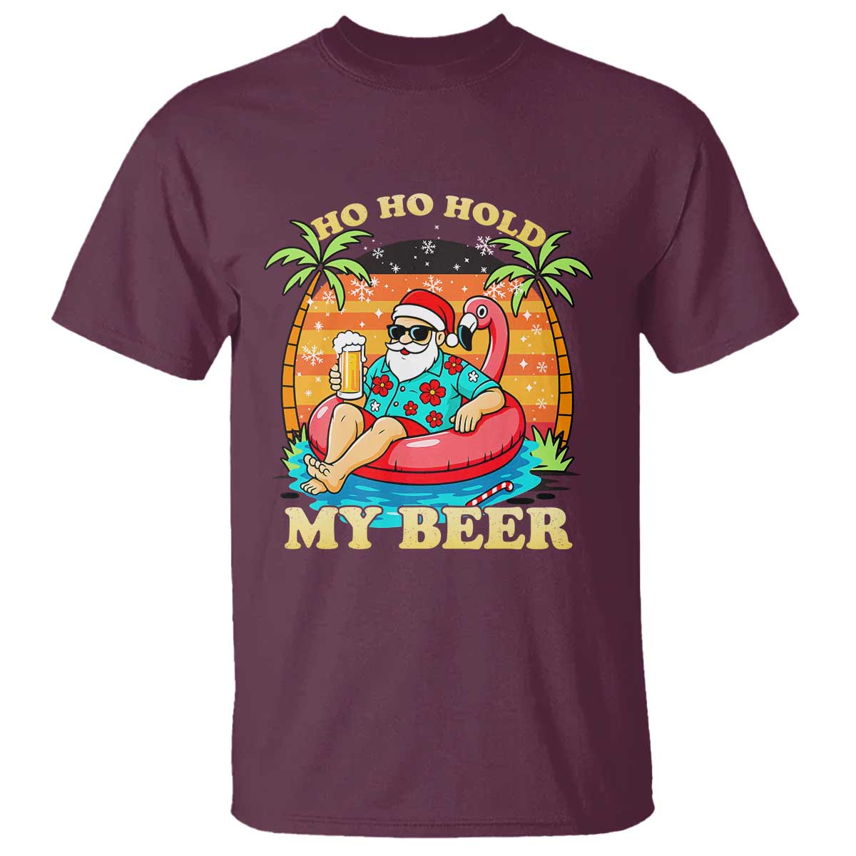 Santa Beer Christmas T Shirt Ho Ho Ho My Beer - Wonder Print Shop