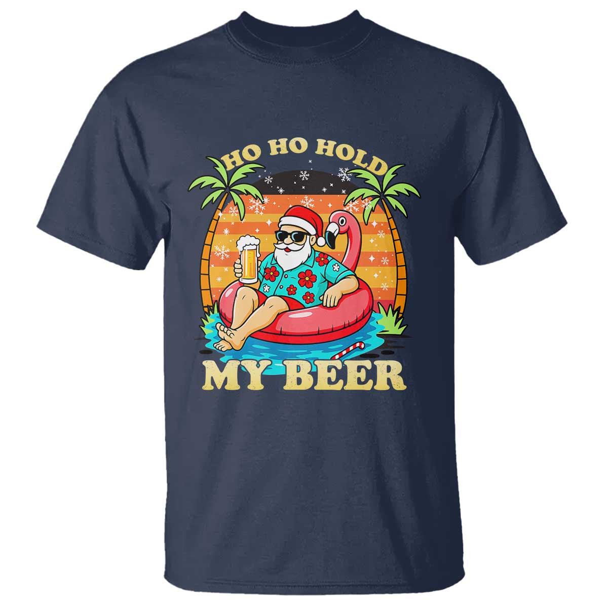 Santa Beer Christmas T Shirt Ho Ho Ho My Beer - Wonder Print Shop