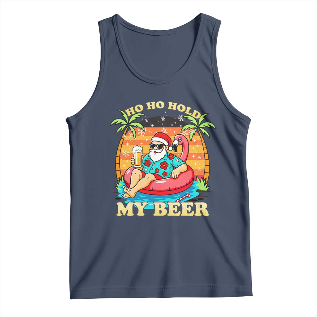 Santa Beer Christmas Tank Top Ho Ho Ho My Beer - Wonder Print Shop