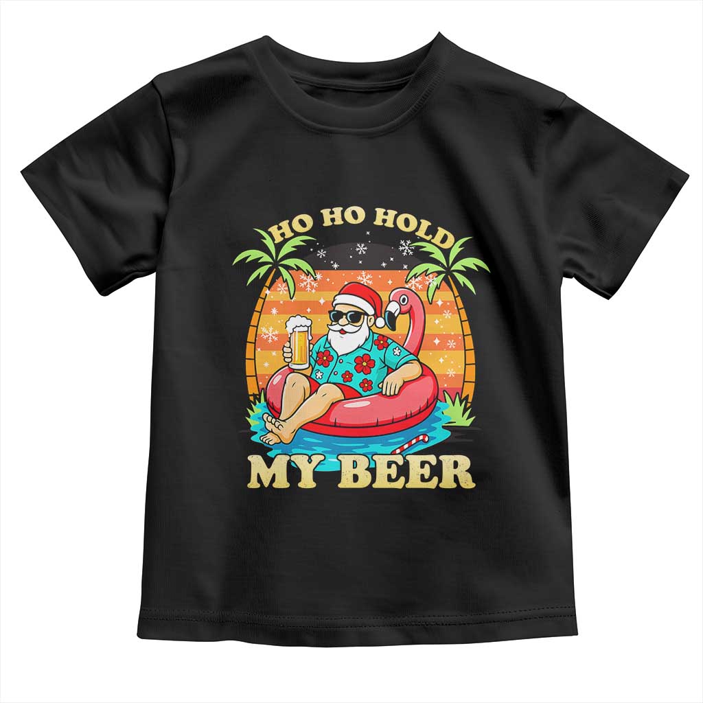 Santa Beer Christmas Toddler T Shirt Ho Ho Ho My Beer - Wonder Print Shop