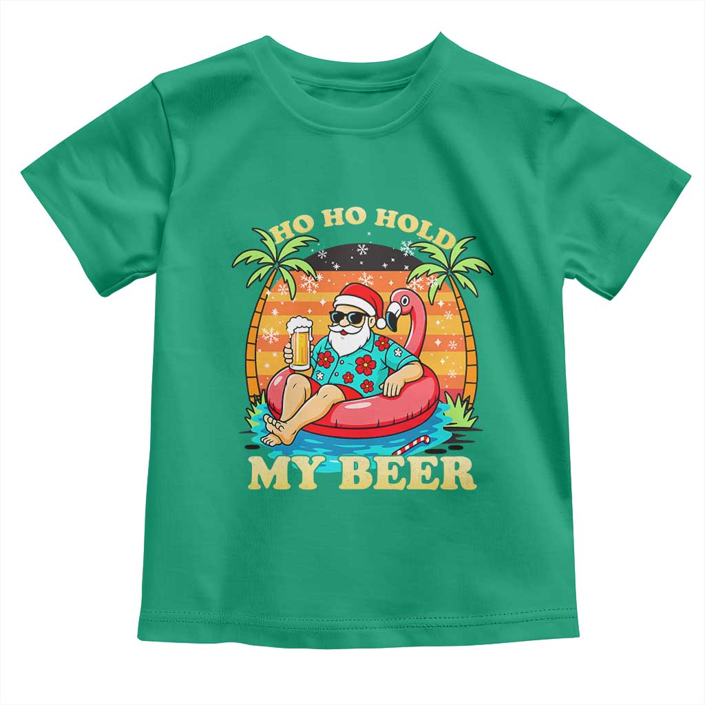 Santa Beer Christmas Toddler T Shirt Ho Ho Ho My Beer - Wonder Print Shop