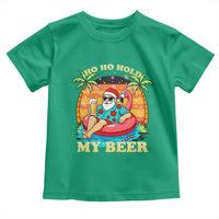 Santa Beer Christmas Toddler T Shirt Ho Ho Ho My Beer - Wonder Print Shop