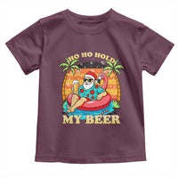 Santa Beer Christmas Toddler T Shirt Ho Ho Ho My Beer - Wonder Print Shop