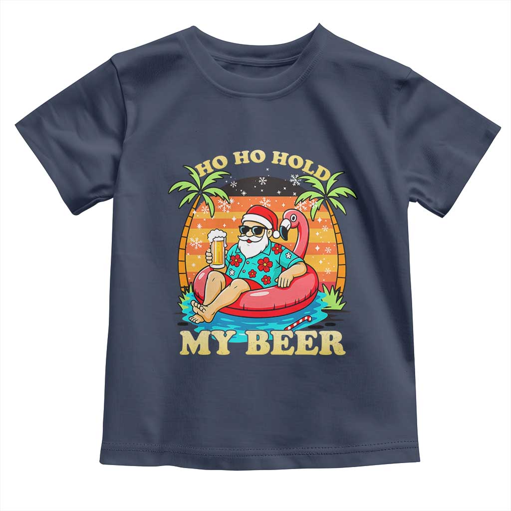 Santa Beer Christmas Toddler T Shirt Ho Ho Ho My Beer - Wonder Print Shop