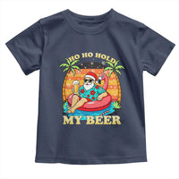 Santa Beer Christmas Toddler T Shirt Ho Ho Ho My Beer - Wonder Print Shop