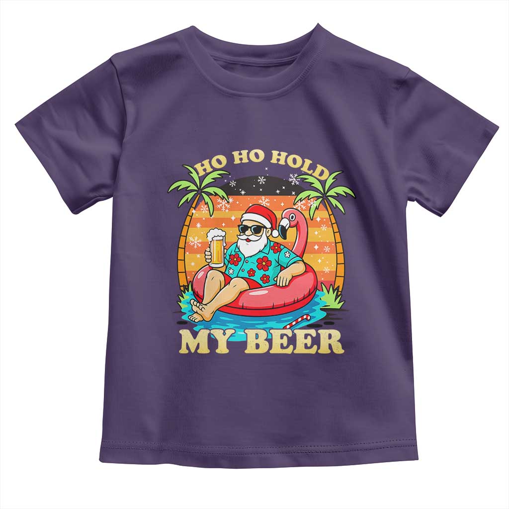 Santa Beer Christmas Toddler T Shirt Ho Ho Ho My Beer - Wonder Print Shop