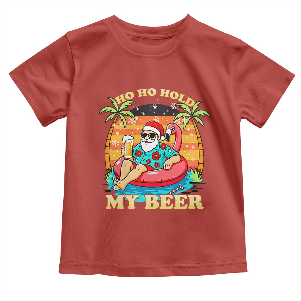Santa Beer Christmas Toddler T Shirt Ho Ho Ho My Beer - Wonder Print Shop
