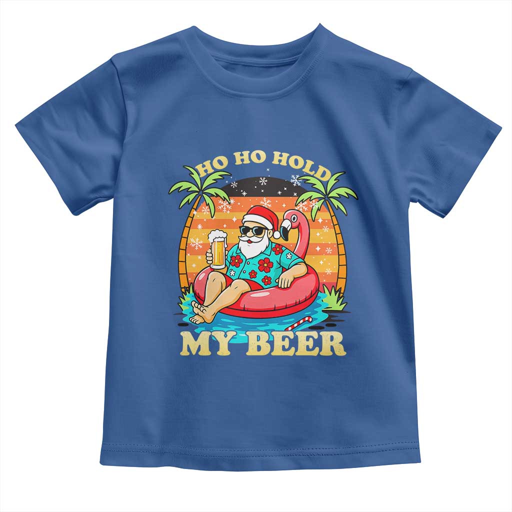 Santa Beer Christmas Toddler T Shirt Ho Ho Ho My Beer - Wonder Print Shop